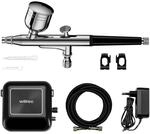 Wiltec Kompressor Zubeh&ouml;r Set 2,8Bar Airbrush Set 12V Druckluft Air Brush