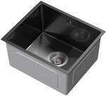ML-Design Sp&uuml;lbecken Edelstahl 34x40 cm Anthrazit Eckig 1 Becken mit Siphon