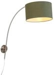 QAZQA Stahlwandbogenlampe mit schattenGr&uuml;nem 35 35 20 Einstellbar