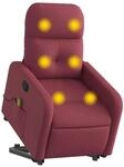 vidaXL Massagesessel mit Aufstehhilfe Weinrot Stoff 3206807
