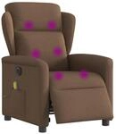 vidaXL Massagesessel Elektrisch Braun Stoff 3303128