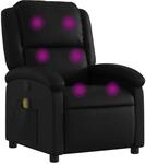 vidaXL Massage-Relaxsessel Kunstleder Schwarz 3205447