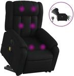 vidaXL Massagesessel mit Aufstehhilfe Elektrisch Schwarz Kunstleder Modell 6