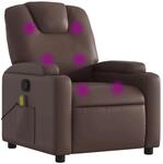 vidaXL Massagesessel Braun Kunstleder Modell 5
