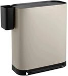 Svita MLT2X30 M&uuml;lleimer Treteimer 60l 2 F&auml;cher Mit Deckel Taupe