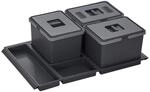 SOTECH Abfallsammler M&uuml;lleimer Metropolis 3x 15L mit Deckel M&uuml;llsystem f&uuml;r...