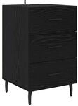 vidaXL Nachttisch Schwarz Eichen-Optik 40 x 40 x 66 cm Holzwerkstoff 882136