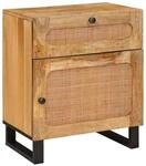 vidaXL Nachttisch Natur 50 x 33 x 60 cm Massivholz Mango 4018052