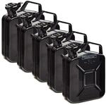 BW Kraftstoffkanister Metall Benzinkanister 5x 5 Liter Schwarz RAL 9005 T&Uuml;V-gepr&uuml;ft