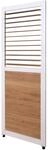 MCW Lamellenwand F&uuml;r Pergola P65 Aluminium 220x68cm Holzoptik Wei&szlig;