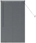 vidaXL Balkenjalousien mit Vorh&auml;ngen Dunkelgrau 130 x 75 cm Aluminium 42006042