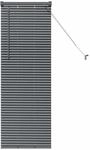 vidaXL Balkenjalousien mit Vorh&auml;ngen Dunkelgrau 130 x 45 cm Aluminium 42006036