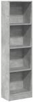 vidaXL B&uuml;cherregal Betongrau 40x24x143 cm Holzwerkstoff 857786