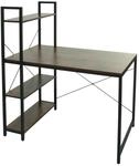 MCW Schreibtisch mit Regal K81 Braun