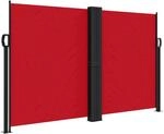 furnicato Seitenmarkise Ausziehbar Rot 140x1200 cm