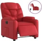 vidaXL Relaxsessel Elektrisch Rot Kunstleder 3204649