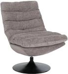 MCW Loungesessel Q29 Drehbar Stoff Chenille 470g/m&sup2; &Ouml;ko-Tex Stahl Taupe-creme