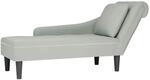 vidaXL Chaiselongue mit Kissen und Rechter Armlehne Hellgrau Samt 4009772