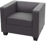 MCW Sessel Loungesessel Lille Kunstleder Dunkelgrau