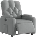 vidaXL Relaxsessel Elektrisch Hellgrau Stoff Modell 32
