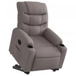 vidaXL Relaxsessel mit Aufstehhilfe Taupe Stoff 3206652