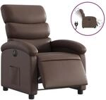 vidaXL Elektrischer Relaxsessel Braun Kunstleder 3204028