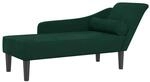 vidaXL Chaiselongue mit Kissen Dunkelgr&uuml;n Samt 4007590