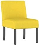 vidaXL Polsterstuhl Hellgelb Stoff 352460