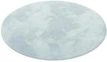 Pergamon Luxus Super Soft Fellteppich Pearl Rund Blau 200x200cm