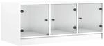 vidaXL Couchtisch mit Glast&uuml;ren Wei&szlig; 102x50x42 cm 836413