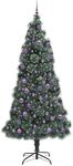 vidaXL K&uuml;nstlicher Vorbeleuchteter Weihnachtsbaum mit Kugelset 240 cm 3396196