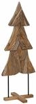 vidaXL Weihnachtsbaum mit St&auml;nder Braun 150 cm Massivholz Teak 42017932