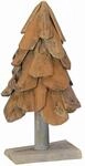 vidaXL Weihnachtsbaum mit St&auml;nder Braun 60 cm Massivholz Teak 42017940