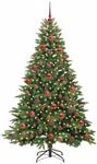 vidaXL K&uuml;nstlicher Weihnachtsbaum mit 300 LEDs Gr&uuml;n 180 cm PE und PVC 3397549