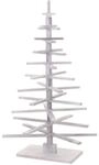 MCW Deko-Weihnachtsbaum H77 Shabby-Look Tannenholz Verstellbar 130x82x82cm Wei&szlig;