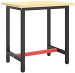 vidaXL Werkbankgestell MattSchwarz und MattRot 70x50x79 cm Metall