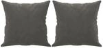 vidaXL Zierkissen 2 Stk Dunkelgrau 40x40 cm Samt 349486