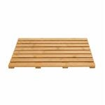 Relaxdays Badematte Bambus Natur Rutschfest 3 cm x 60 cm x 37 cm