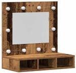 vidaXL Spiegelschrank Altholz 62 x 31,5 x 62 cm Holzwerkstoff 873880