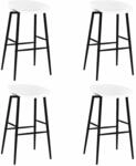 vidaXL Barhocker 4 Stk Wei&szlig; 248168