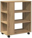 vidaXL Rollcontainer Artisan-Eiche 60x35x75 cm Holzwerkstoff 856657