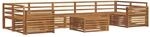 vidaXL Outdoor-Sofagarnitur 8-Tlg Natur 3373184