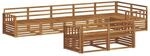 vidaXL Outdoor-Sofagarnitur 8-Tlg Natur 3373649