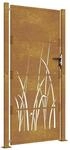 vidaXL Gartentor 105x180 cm Cortenstahl Gras-Design 153176