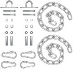 AMANKA 2er Set H&auml;ngesessel Kette mit Deckenhaken Aufh&auml;ngung bis 230 kg