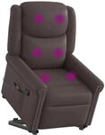 vidaXL Stehsessel Massage Gl&auml;nzendes Braun Kunstleder 3303421