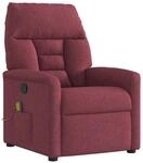 vidaXL Massagesessel Weinrot Stoff 4015555
