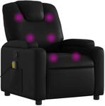 vidaXL Massage-Relaxsessel Kunstleder Schwarz 3205979
