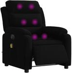 vidaXL Massagesessel Elektrisch Schwarz Samt 3205087