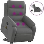 vidaXL Elektrischer Massagesessel mit Aufstehhilfe Dunkelgrau Stoff Modell 1